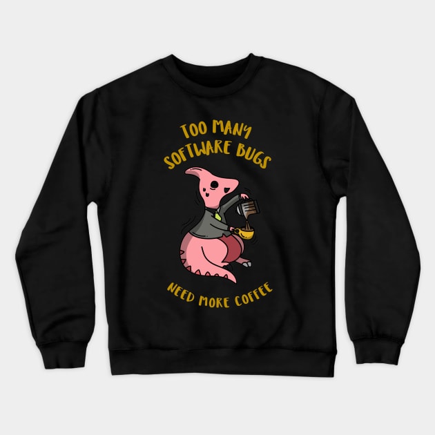 Too Many Software Bugs. Need More Coffee. Crewneck Sweatshirt by Software Testing Life